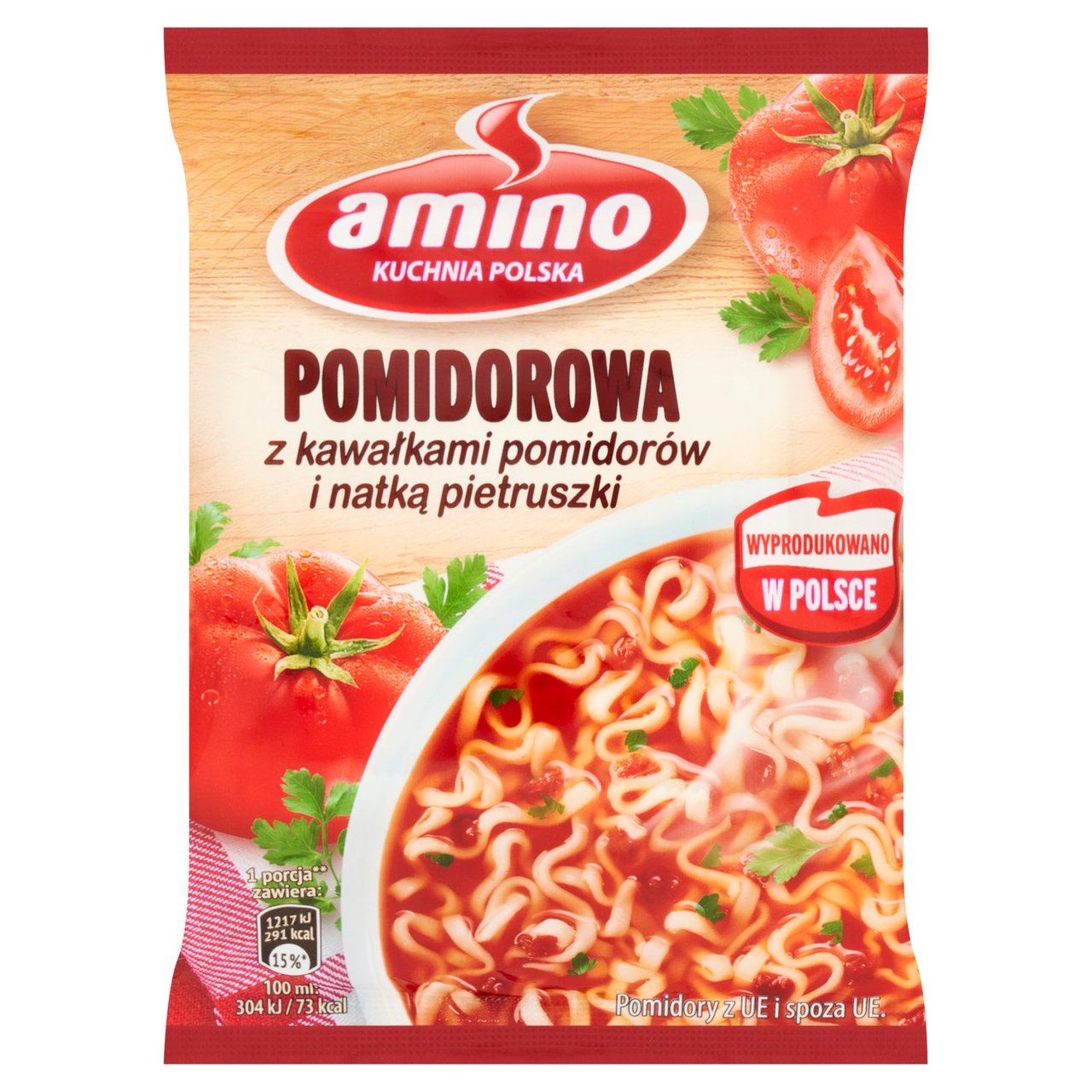 Amino Tomato Soup with Noodles