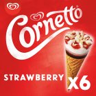 Cornetto 6 Strawberry Ice Cream Cones