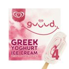 Guuud Raspberry Greek Yoghurt Ice Cream Lollies 4x80ml