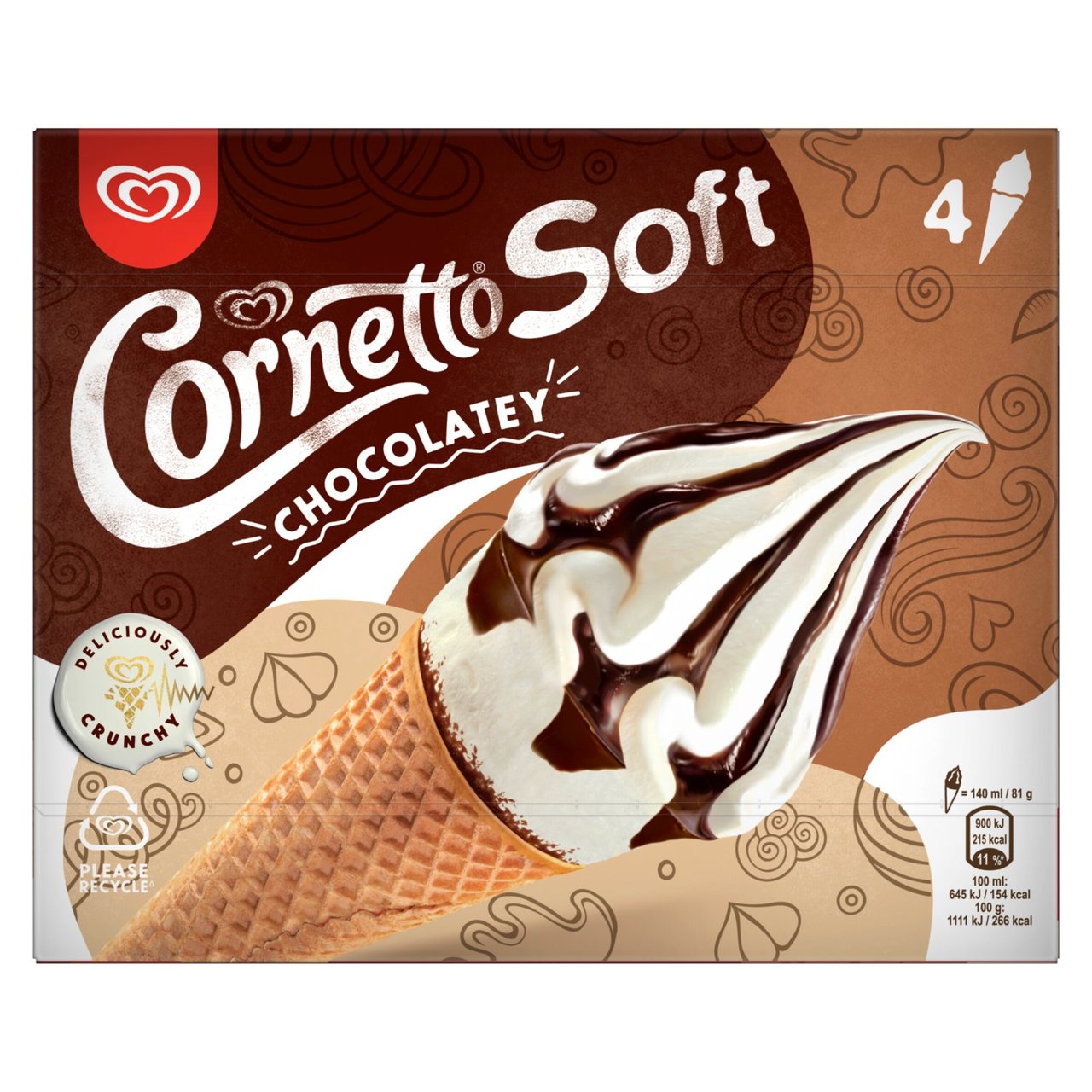 Cornetto Soft Chocolatey Ice Cream Cones