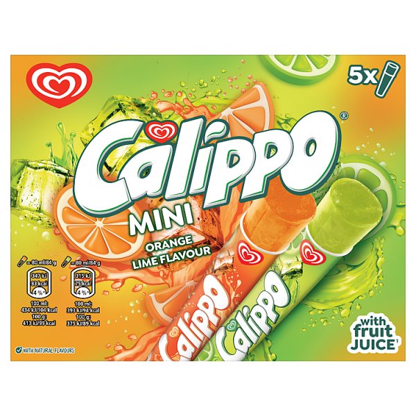 Calippo Walls Mini Orange & Lime Ice Lollies 5x80ml