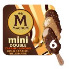 Magnum Mini Double Caramel Almond & Gold Caramel Billionaire Ice Cream Sticks 6x55ml