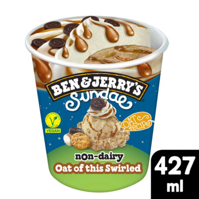 Ben & Jerry's Sundae Non Dairy Vegan Oat Of This Swirled Ice Cream Tub 427ml