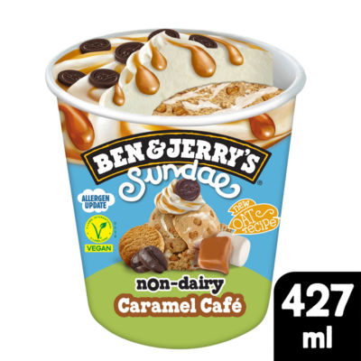 Ben & Jerry's Sundae Dairy Free Vegan Caramel Cafe Ice Cream