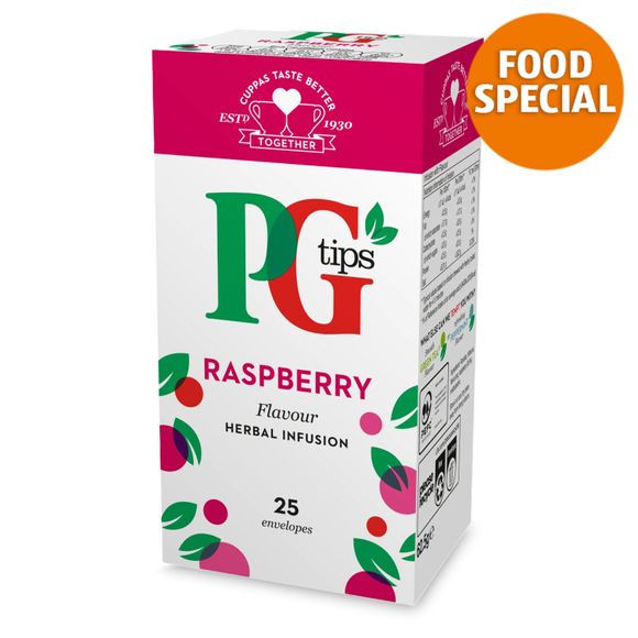 PG Tips Raspberry Tea 25 Enveloped Bags 62.5g