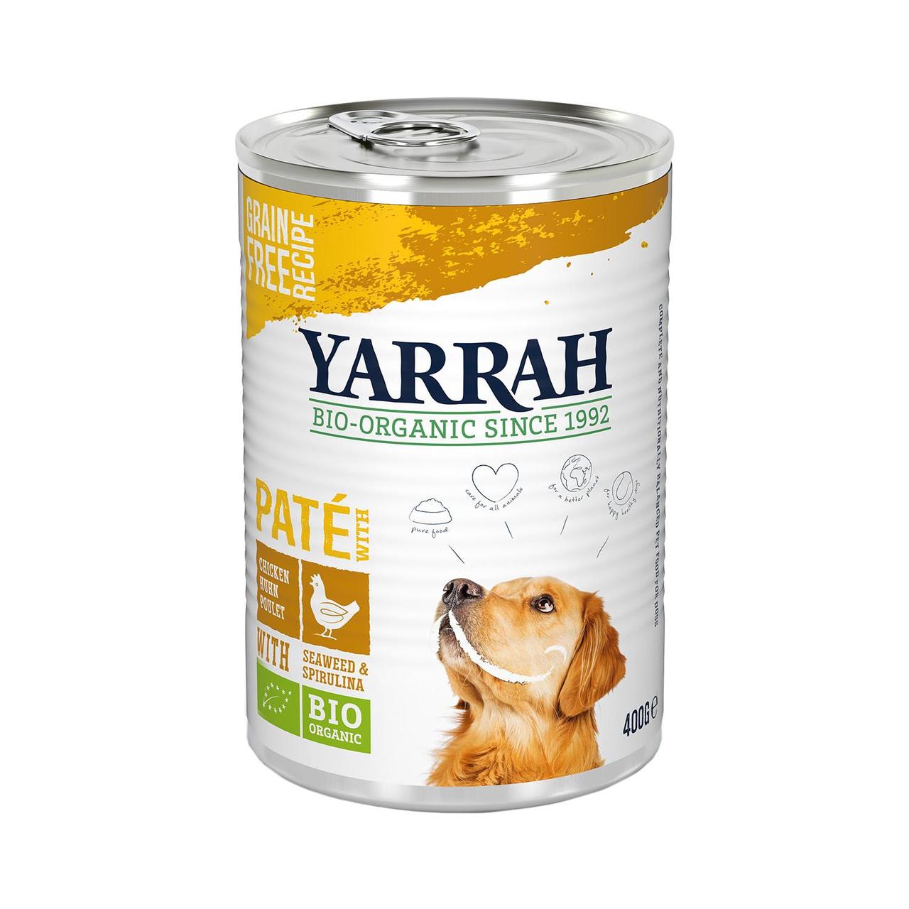 Yarrah Organic Grain-Free Chicken Pate for Dogs