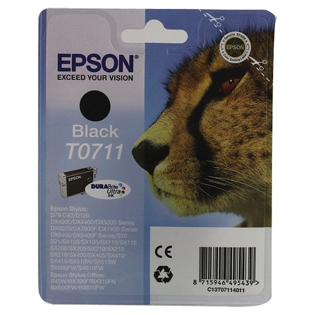 Epson Ink Cartridge Black T0711 Bb 