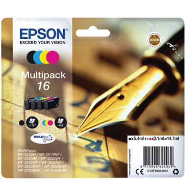 Epson T1626 Black & Colour Ink Cartridge Multipack