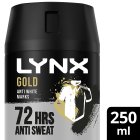 Lynx Gold Anti White Marks Anti-perspirant Deodorant Spray for Men 250ml