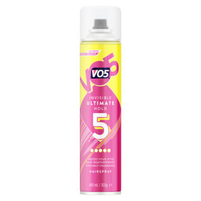  VO5 Invisible Ultimate Hold Hairspray 400ml