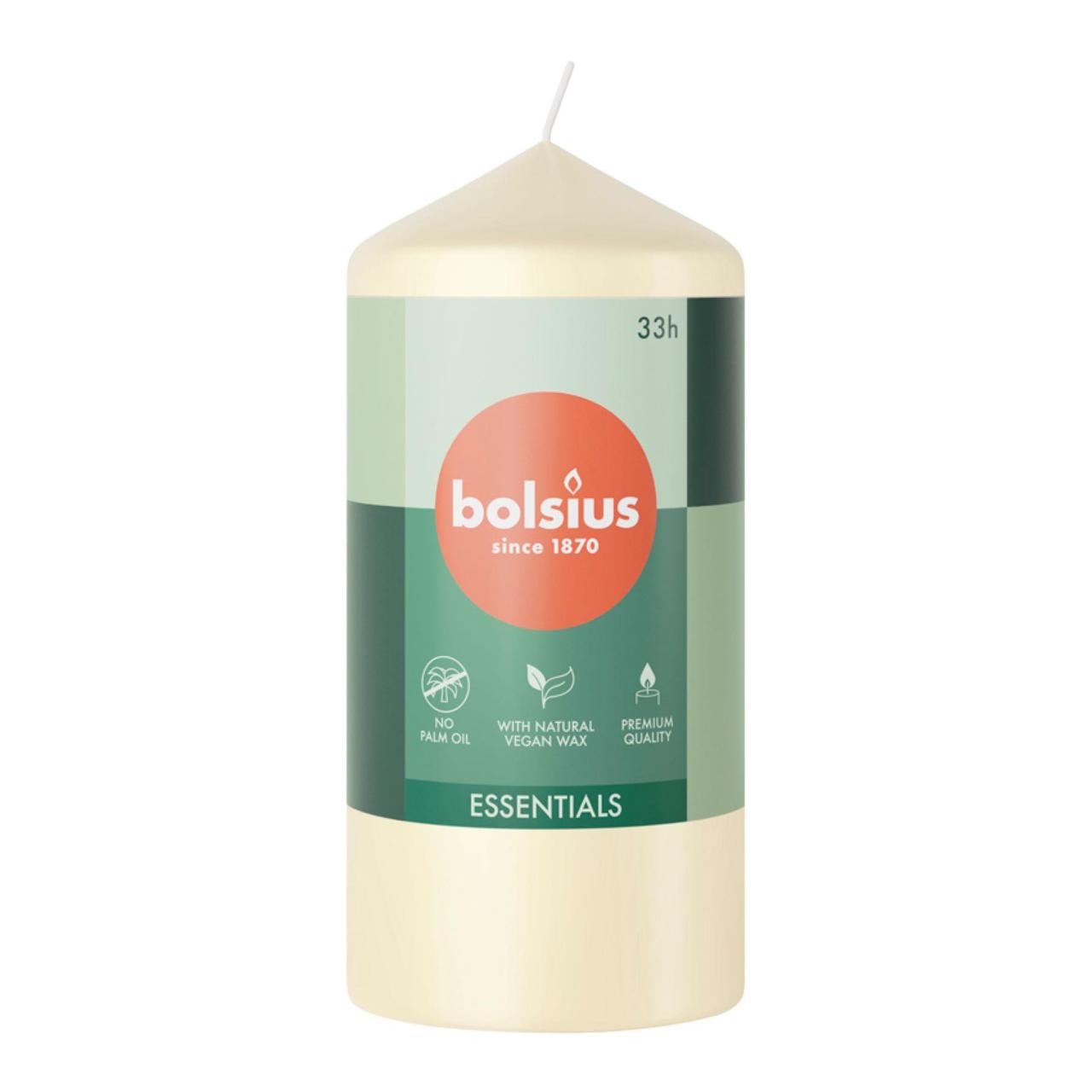 Bolsius Essentials Pillar Candle-Soft  Pearl