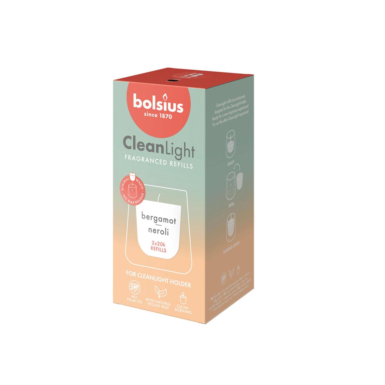 Bolsius Cleanlight Refil - Bergamont & Neroli