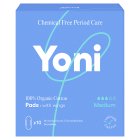 Yoni Organic Cotton Sanitary Towels Medium With Wings x10