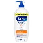 Sanex Expert Skin Health Sensitive Shower Gel Body Wash Pump 720ml