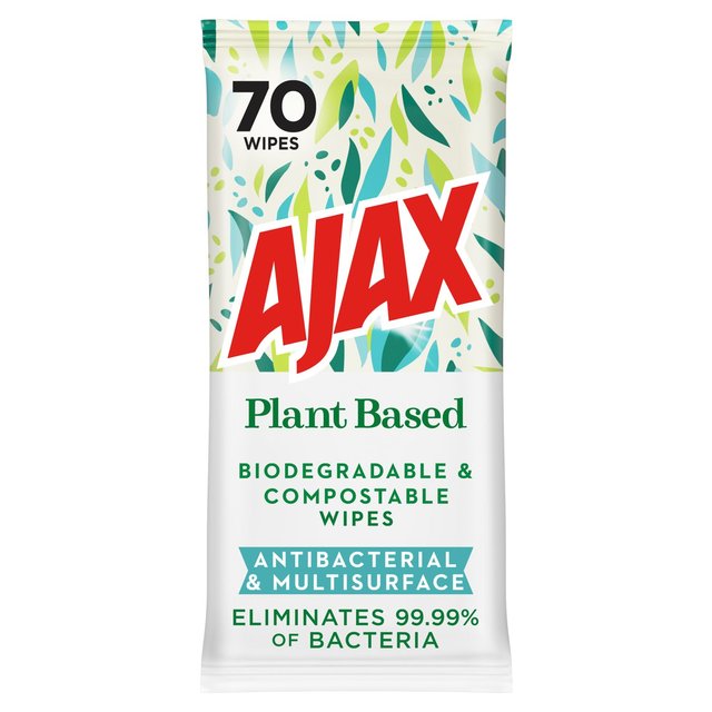 Ajax Plant Based Biodegradable Wipes 70 per pack