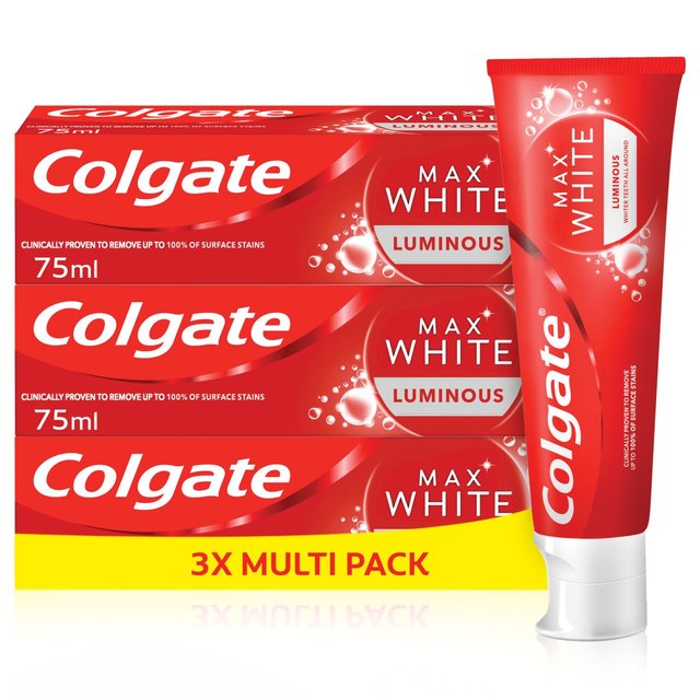 Colgate Max White Luminous Toothpaste  3 x 75ml