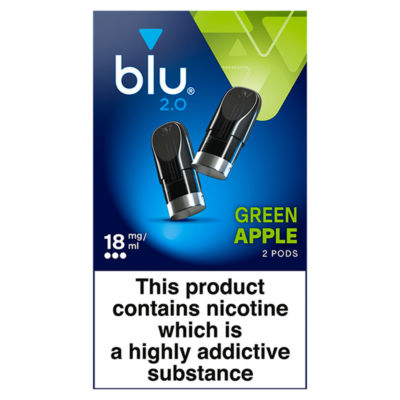 Blu 2.0 Green Apple Vape Pods 18mg/ml 2 x 1.9ml