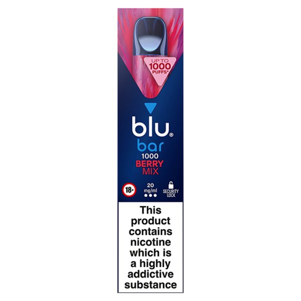 blu bar 1000 Berry Mix Disposable Vape 20mg/ml