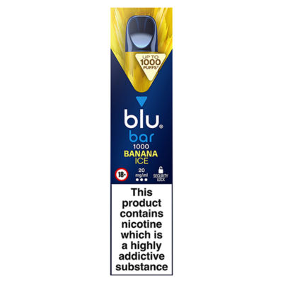 blu bar 1000 Banana Ice Disposable Vape 20mg/ml