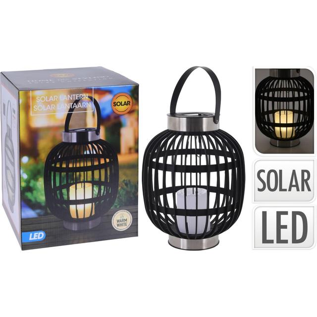 Koopman Black Led Solar Lantern 