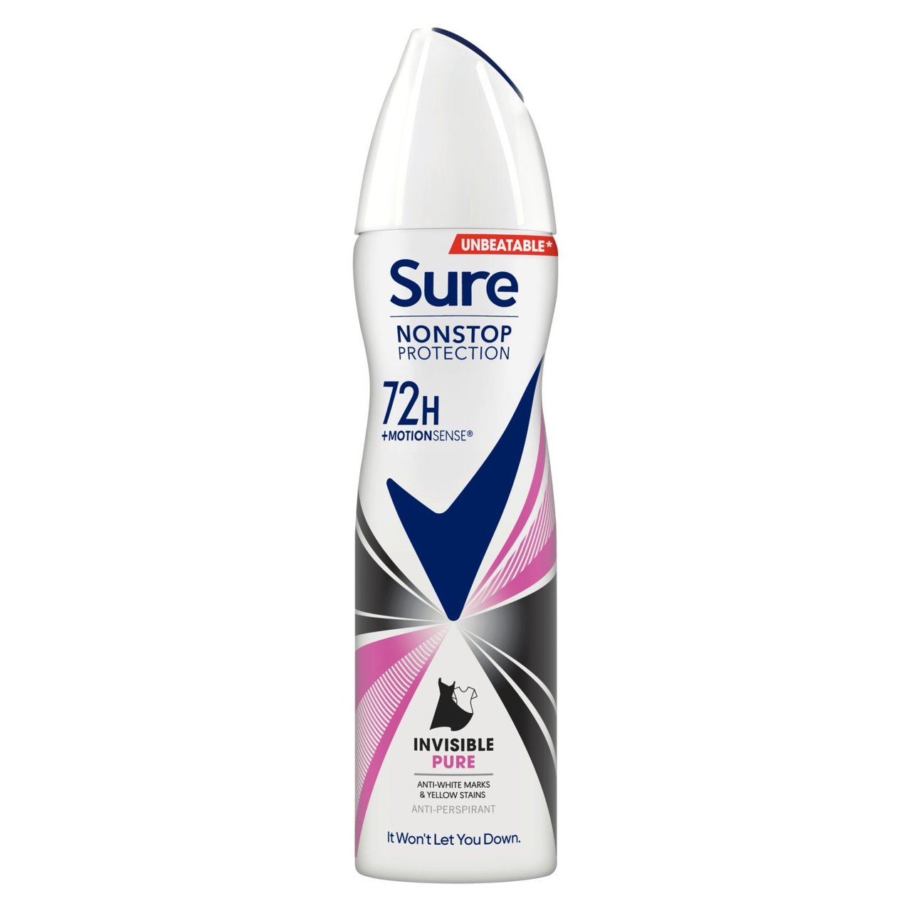 Sure Women 72hr Nonstop Protection Invisible Pure Antiperspirant Deodorant