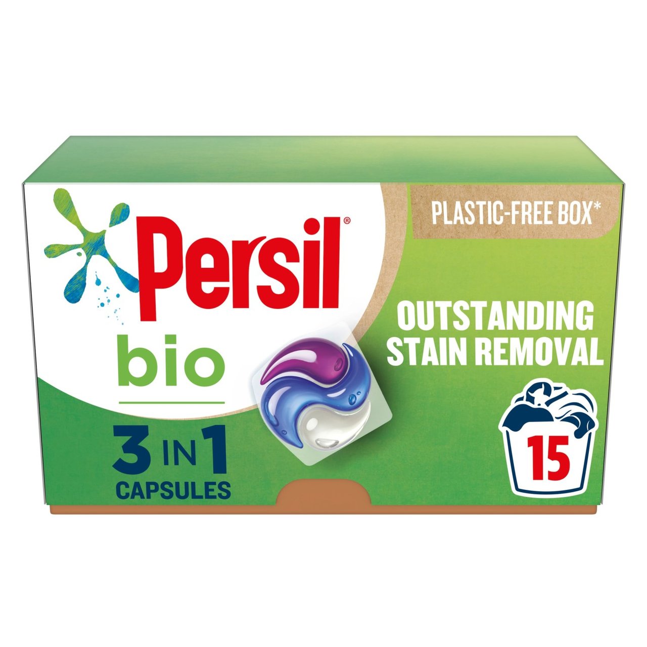 Persil Bio 3 In1 Laundry Washing Capsules 15 Washes 316.5G