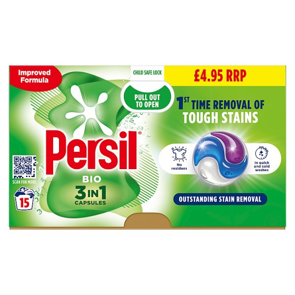 Persil 3 in 1 Laundry Washing Capsules Bio