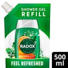 Radox Feel Refreshed Shower Gel Body Wash Refill Pouch 500ml