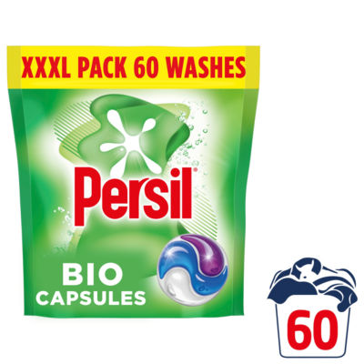 Persil Bio 3 in 1 Laundry Washing Detergent Capsules 60 Washes