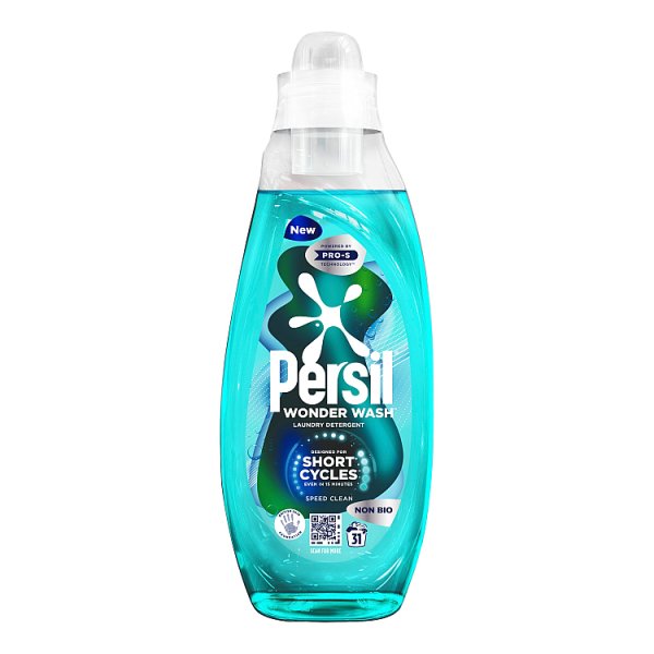 Persil Wonder Wash Non Bio Liquid Detergent Speed Clean 31 Washes 837ml