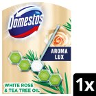 Domestos Aroma Lux Toilet Block White Rose & Tea Tree Oil  55g