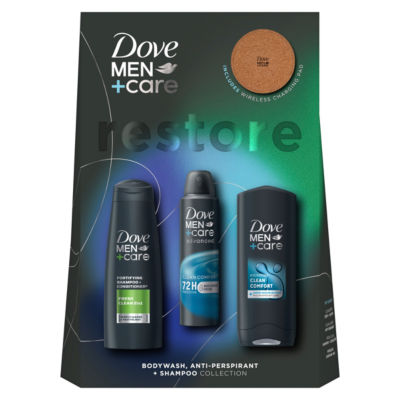 Dove Men+Care Gift Set Restore Collection + Charging Pad 3 piece