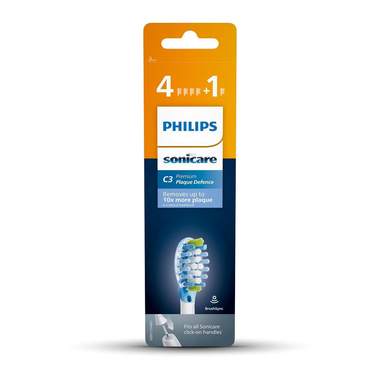 Philips Sonicare Premium Plaque Defence RFID - 4+1 pk White