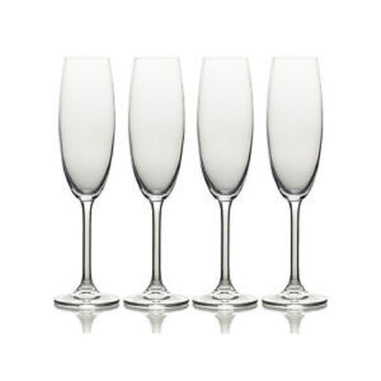 Mikasa Julie 8oz Champagne Flute Glasses Set of 4