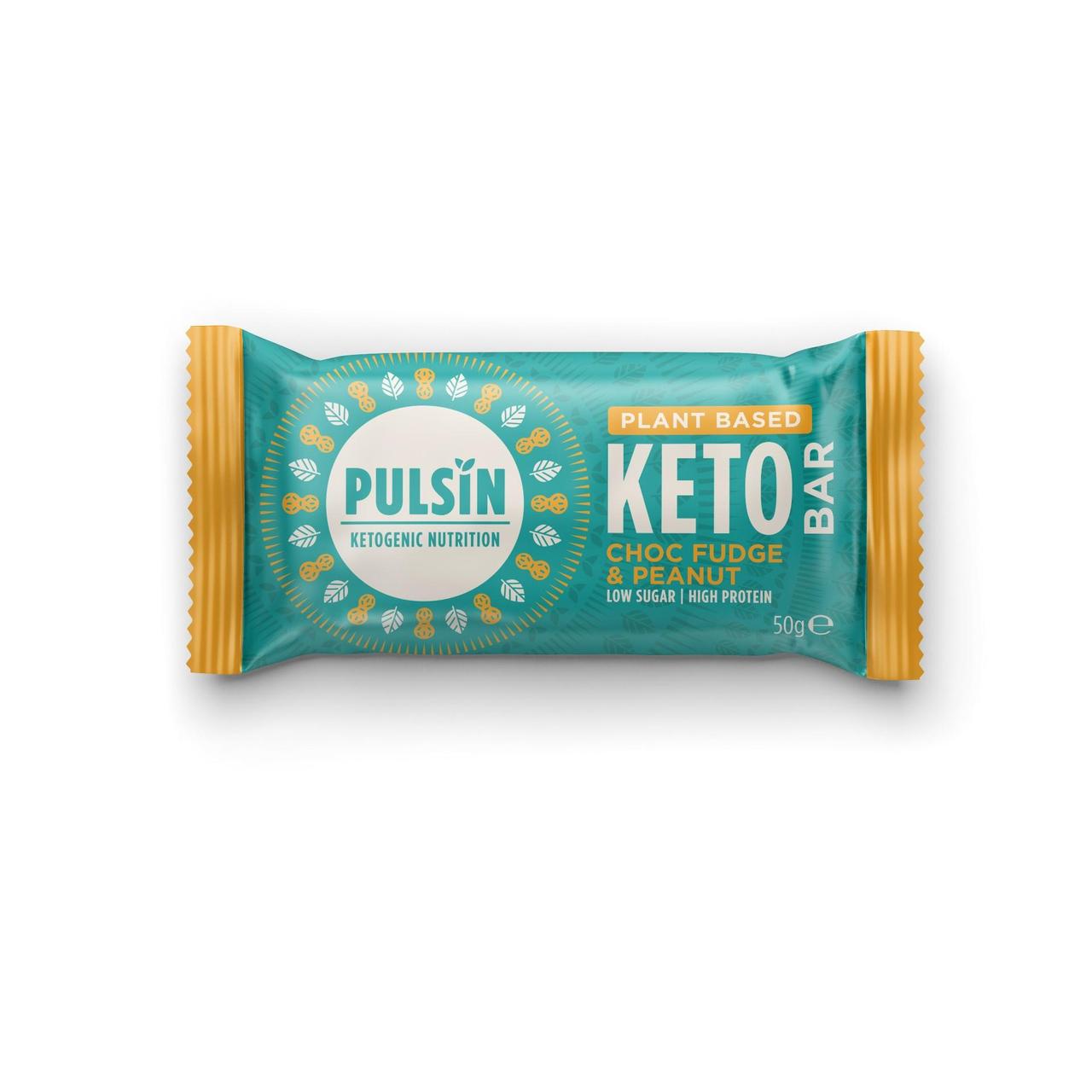 Pulsin Choc Fudge & Peanut Vegan Keto Bar 