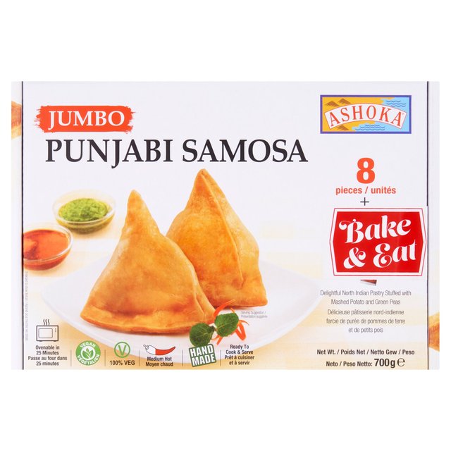 Ashoka Punjabi Samosa With Green And Khatti Meethi Chutney 700g