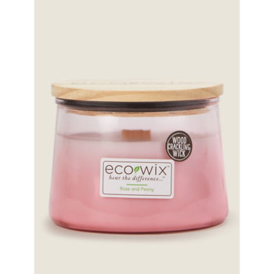 Eco Wix Ombre Pink Rose & Peony Large Jar Candle