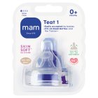 MAM Silicone Bottle Teats Slow Flow 0+ Months Level 1