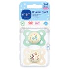 Mam Night 2-6M Soothers 2Pk 2 per pack