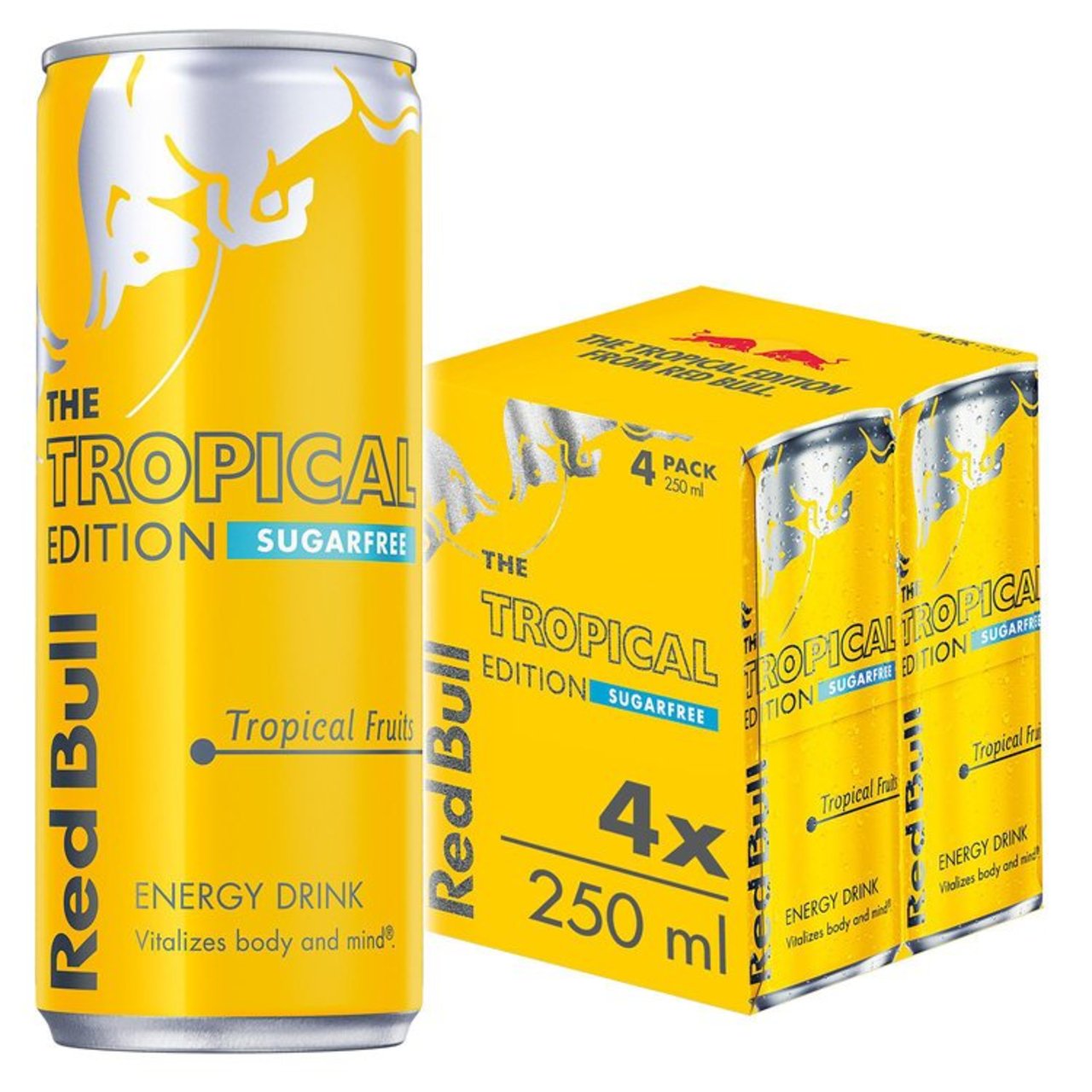 Red Bull Tropical Edition Sugar Free 4 x 250ml