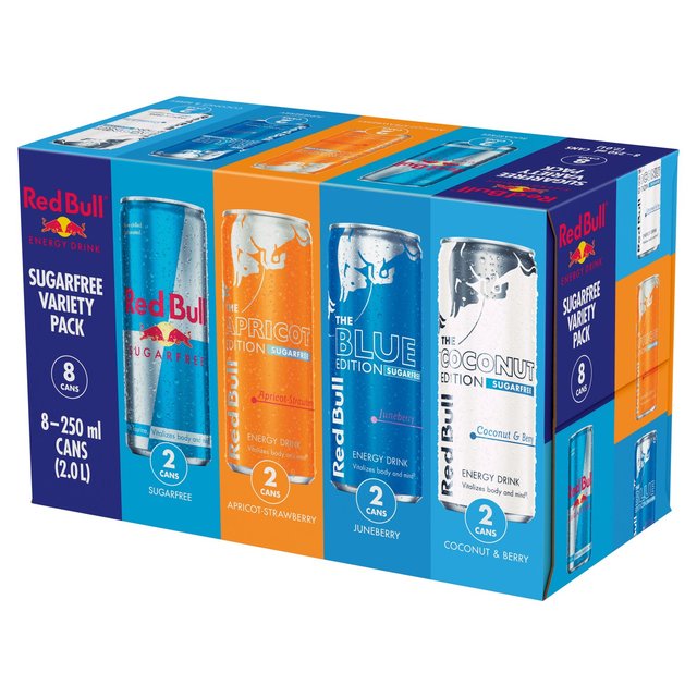 Red Bull Energy Drink Variety Pack, Sugar Free Editions x8 250ml