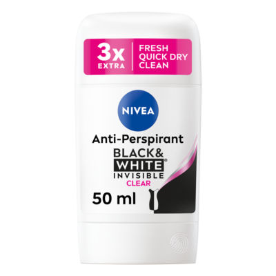 Nivea Black & White Clear Anti-Perspirant Stick  50ML