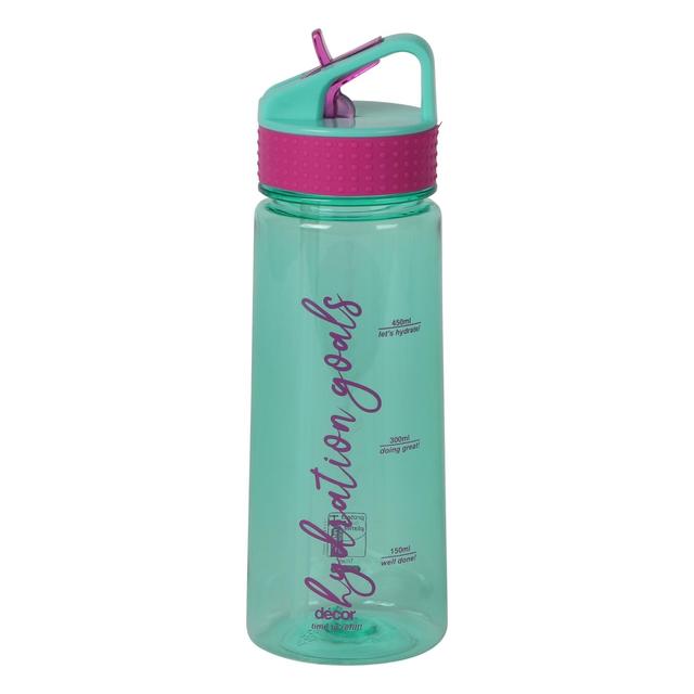 Décor Aqua/Pink Tritan Bottle 600ml