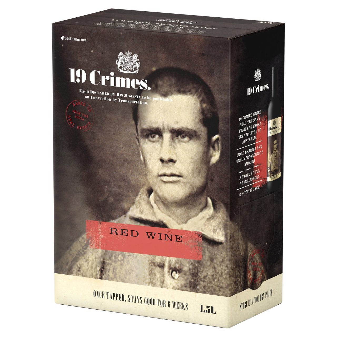 19 Crimes Red Wine Bag in Box