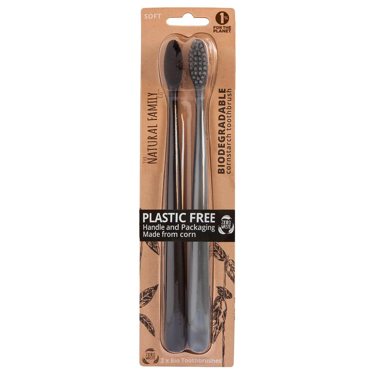 Natural Family Bio Toothbrush - Pirate Black & Monsoon Mist