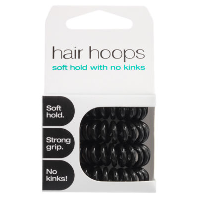 Glow Hair Hoops Black 4 Pack 