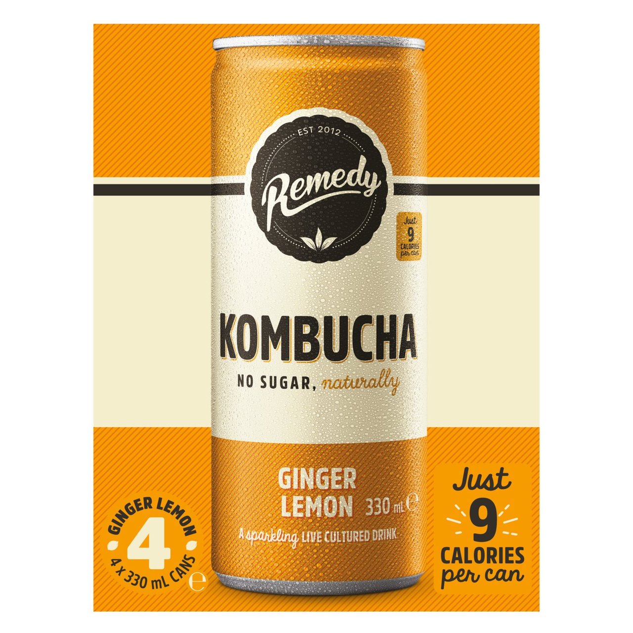 Remedy Kombucha Ginger Lemon Multipack