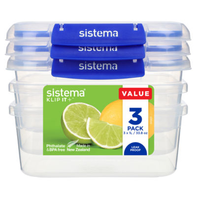 Sistema Klip It Plus Food Storage Container 3x1L