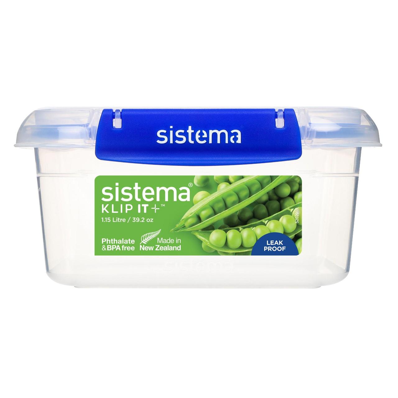 Sistema Sistema 1.15L Square Klip It Plus 3 Pack