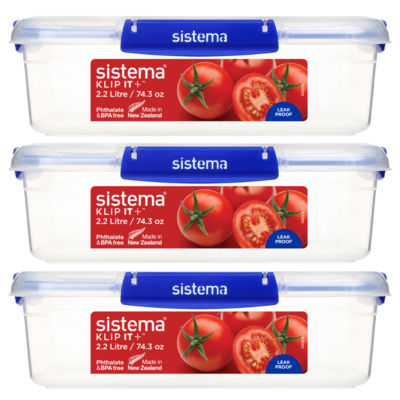 Sistema Klip It Plus Food Storage Container 3x2.2L